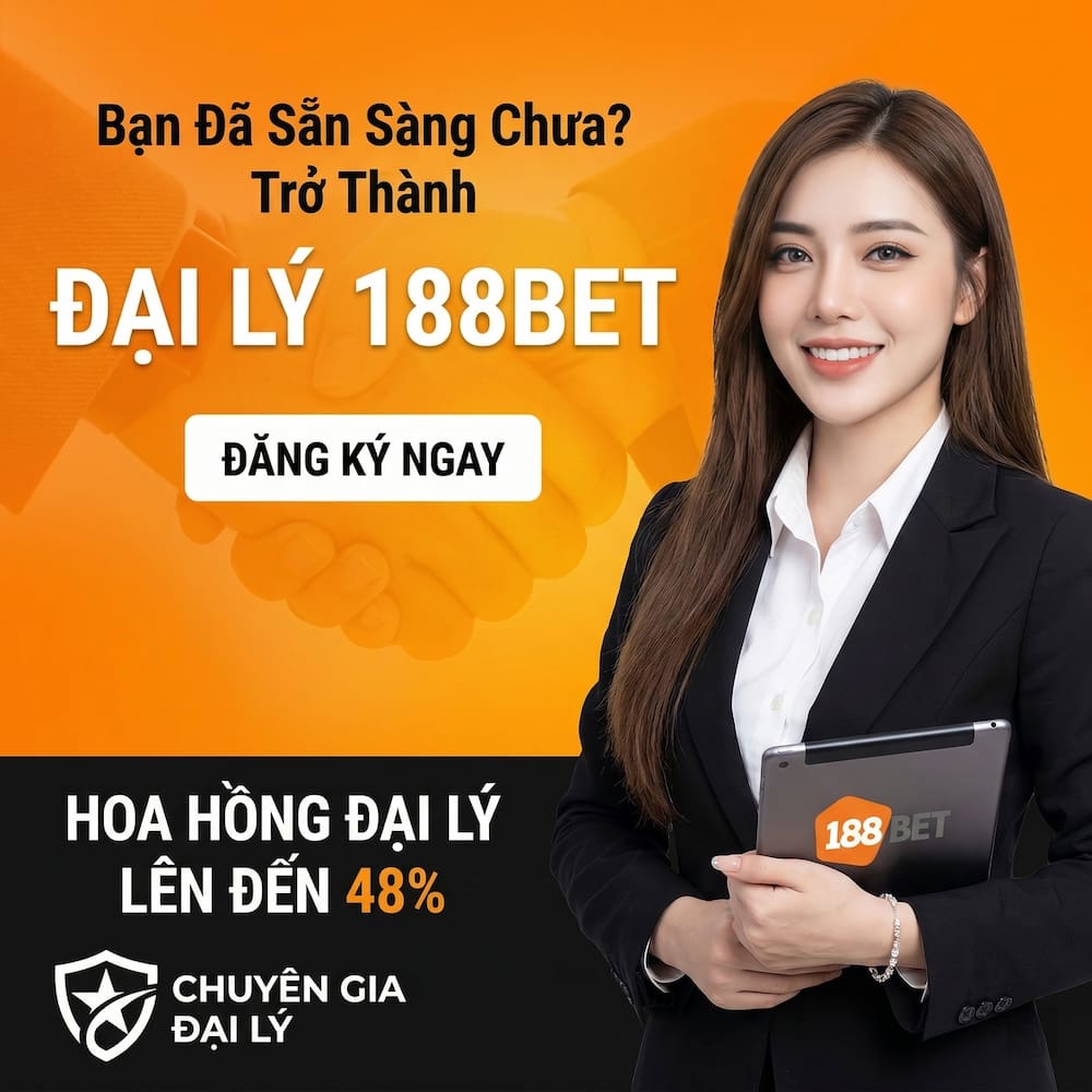 Đại Lý 188Bet - Kiếm Tiền Online Siêu Dễ Với Hoa Hồng Lên Tới 48% 1 Chương trình đại lý 188BET HIPHOP với mức hoa hồng hấp dẫn